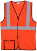 Mesh Orange Single Stripe Safety Vest (Small/Medium)