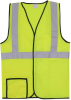 Solid Single Stripe Yellow Safety Vest (2X-Large/3X-Large)