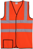 Mesh Dual Stripe Orange Safety Vest (Small/Medium)