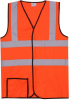 Orange Solid Dual Stripe Safety Vest (Large/X-Large)