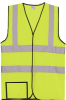 Yellow Mesh Dual Stripe Safety Vest (Small/Medium)