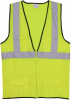 Yellow Solid Zipper Safety Vest (2X-Large/3X-Large)