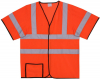 Solid Orange Short Sleeve Safety Vest (Small/Medium)