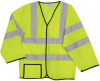 Mesh Yellow Long Sleeve Safety Vest (Small/Medium)