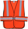 Orange Mesh Side Strap Safety Vest