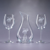 Essence/Lyrica Crystal Wine Set w/Decanter & 2 Wine Glasses