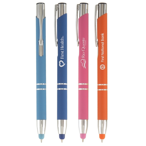 Tres-Chic Softy+ Stylus Pen - Laser Engraved Metal Pen