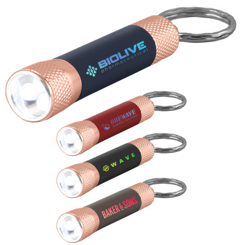 Chroma Softy Rose Gold Classic - LED Flashlight with Keyring - ColorJet