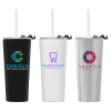 Excalibur - 22 oz. Double-Wall Stainless Tumbler with Straw - ColorJet