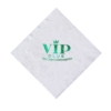 Foil Stamped White 1-Ply Beverage Napkin, Linen Embossed