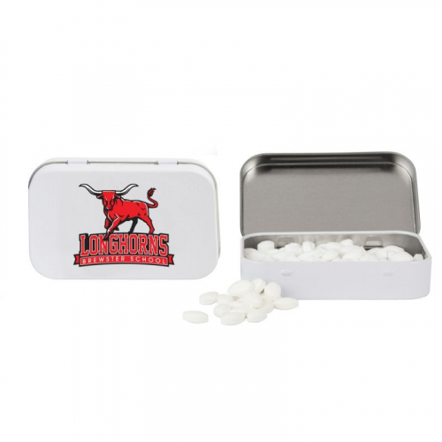 Rectangular Tin with Football Shaped Mints