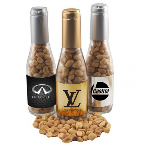 Champagne Bottle with Peanuts