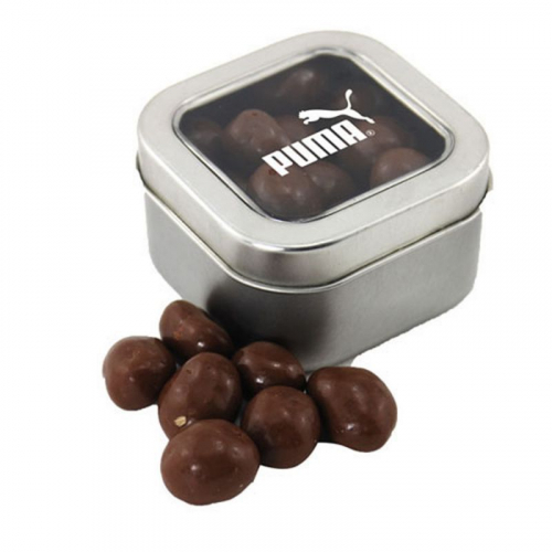 Window Tin with Choc Peanuts