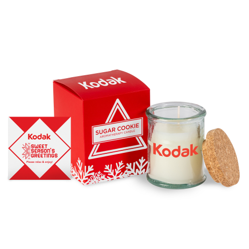 Aromatherapy Candle Jar with Cork Lid in Soft Touch Gift Box