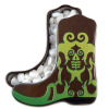 Green Cowboy Boot-Shaped Mint Tin