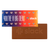 Giant 1LB Custom Molded Chocolate bar in Full Color Gift Box