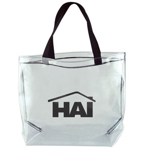 Clear Vinyl Stadium Tote Bag w/Gusset (11.5