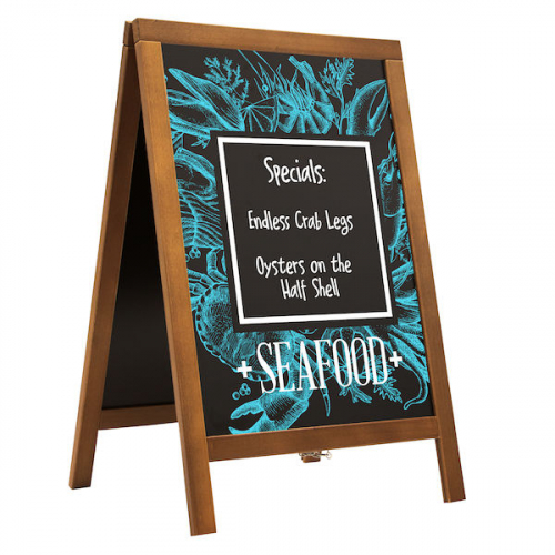 Economy Wood A-Frame Imprinted Chalkboard Kit