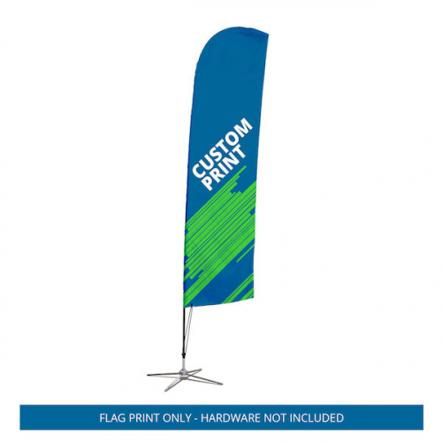 Small Custom Blade Sail Sign Flag Straight Bottom Single-Sided