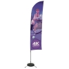 13' Streamline Blade Sail Sign Kit (Double-Sided with Scissor Base)