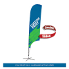 Small Custom Blade Sail Sign Flag Concave Bottom Double-Sided