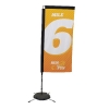 7' Premium Rectangle Sail Sign Kit (Double-Sided with Scissor Base)