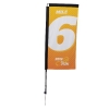 7' Premium Rectangle Sail Sign Kit (Single-Sided with Ground Spike)