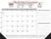 3 Month View Desk Blotter Calendar - 