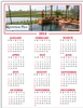Re-positionable Yearly View Calendar w/Full Color Custom Picture