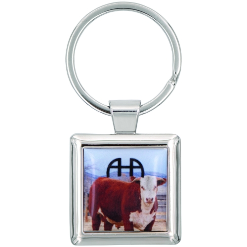 Square Metal Keytag 2-sided