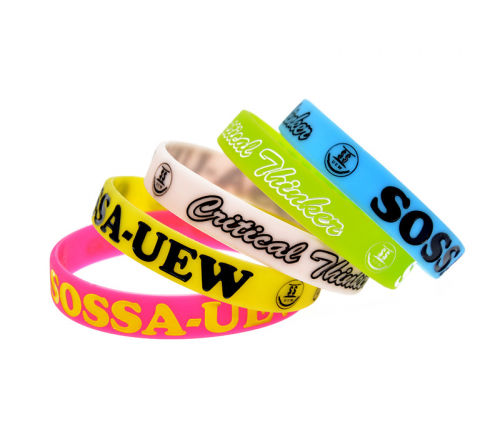 Color Filled Silicone Wristbands