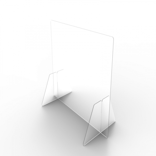 Clear Acrylic Sneeze Guard with Detachable Legs