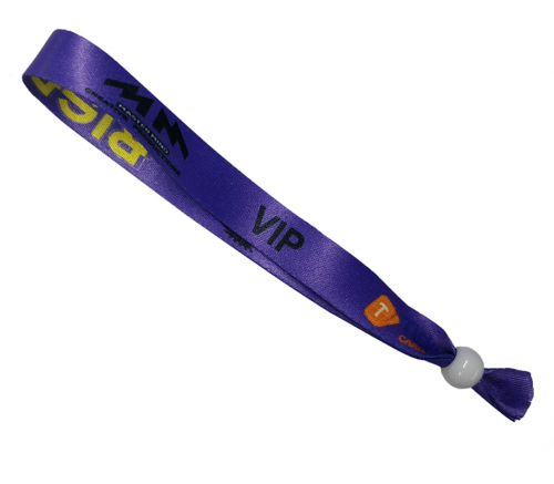 Full Color Fabric Wristband - Bead Slider