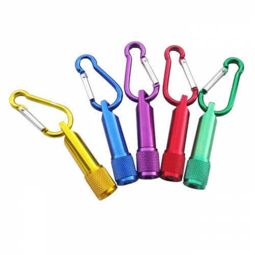 Mini Aluminum Flashlight with Carabiner