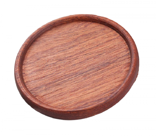 Ebony Wood Coaster with Cork Backing - Groove style