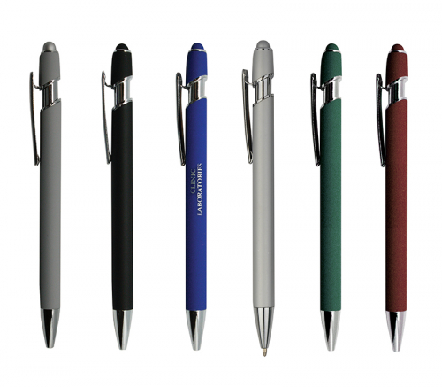 Rubberized Stylus Ballpoint Pen