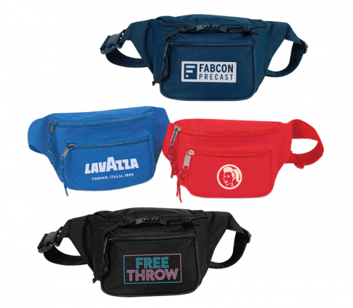 3 Zipper Fanny Pack Polyester Waist Bag