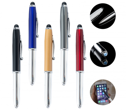 3-in-1 Multi-Tasker Stylus Pen with LED Light