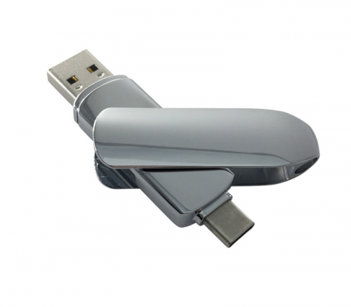 Electroplated Chrome Type-C USB Flash Drive