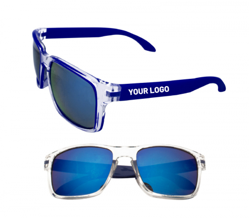 Two-Tone Mirror Lenses Polycarbonate Sunglasses