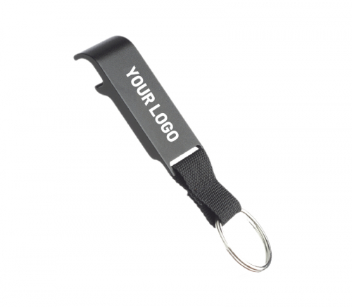 Matte Metal Bottle Opener Keychain