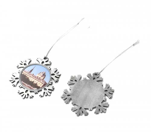 Zinc Alloy Single-Sided Christmas Ornament