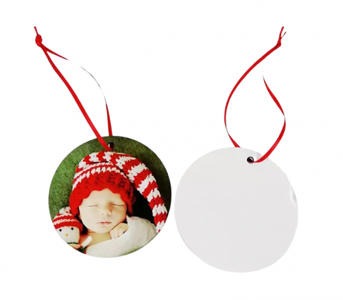 Round MDF Christmas Ornament