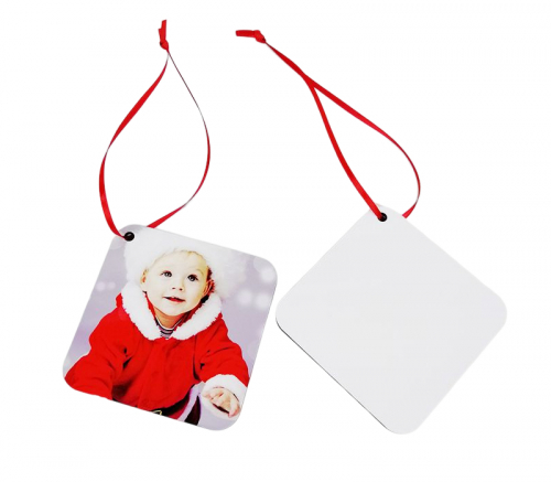 Square MDF Christmas Ornament