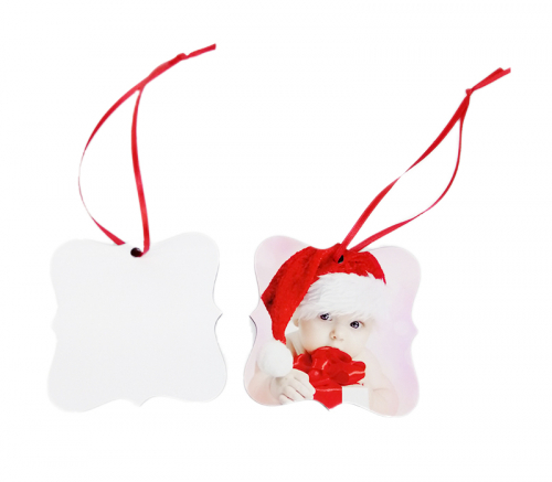 Square Frame MDF Christmas Ornament