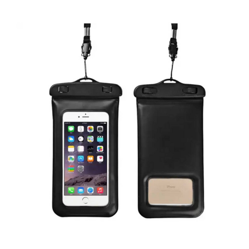 Built-in Sponge Waterproof Mobile Phone Pouch with Lanyard