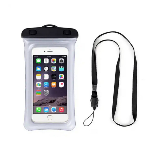 IPX8 Waterproof Floating Mobile Phone PVC Pouch with Lanyard