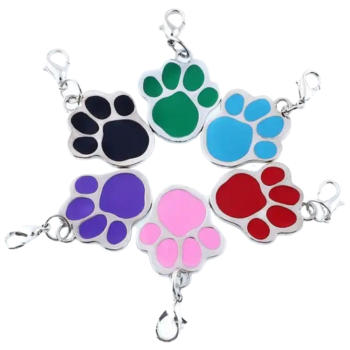 Paw Shaped Zinc Pet Tag