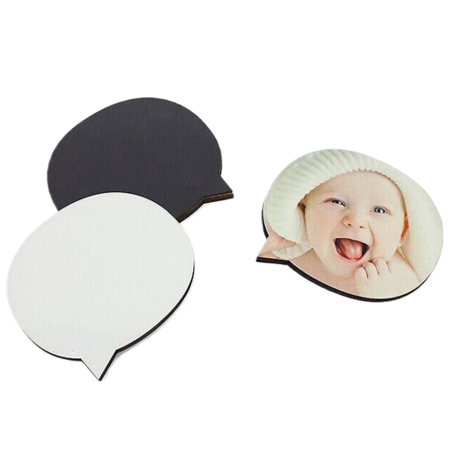 Speech Bubble Shaped Sublimation MDF Fridge Magnet