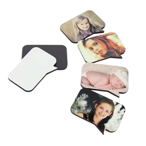 Rectangle Speech Bubble Sublimation MDF Fridge Magnet